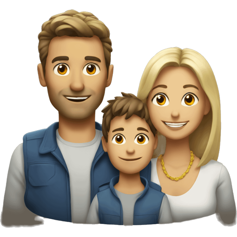 Alligoator with its wife and son emoji