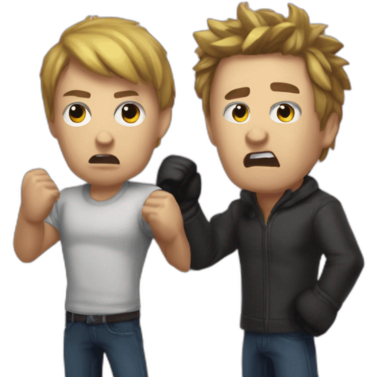 Geoff Keighley fighting Angry Joe emoji