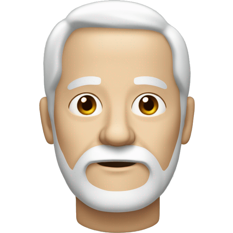 old white man with rectangular face, thick facial hair, brown hair (not white hair) emoji