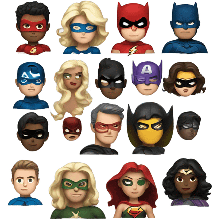 DC superheroes  emoji