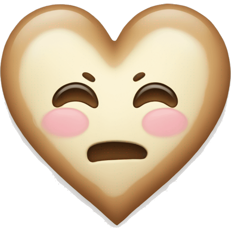 Milk-colored heart emoji