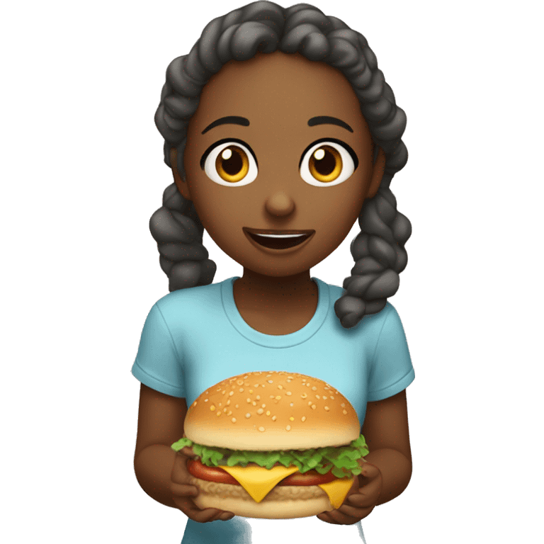 The girl who eats food emoji