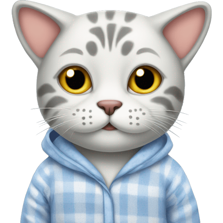 Cat with pajamas emoji