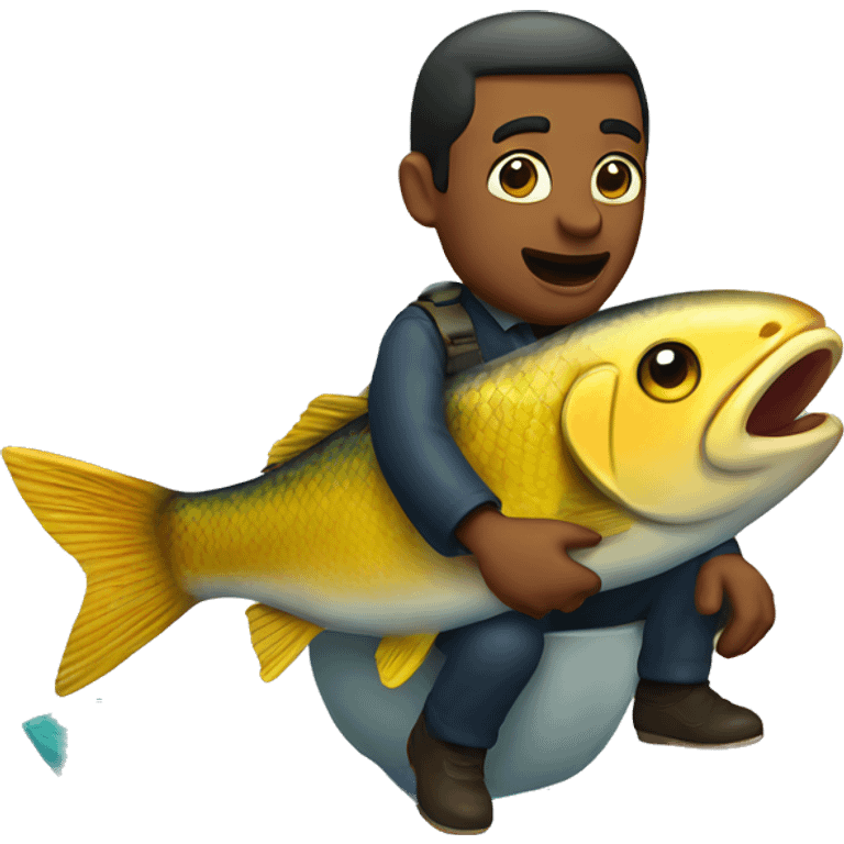 man ride fish  emoji