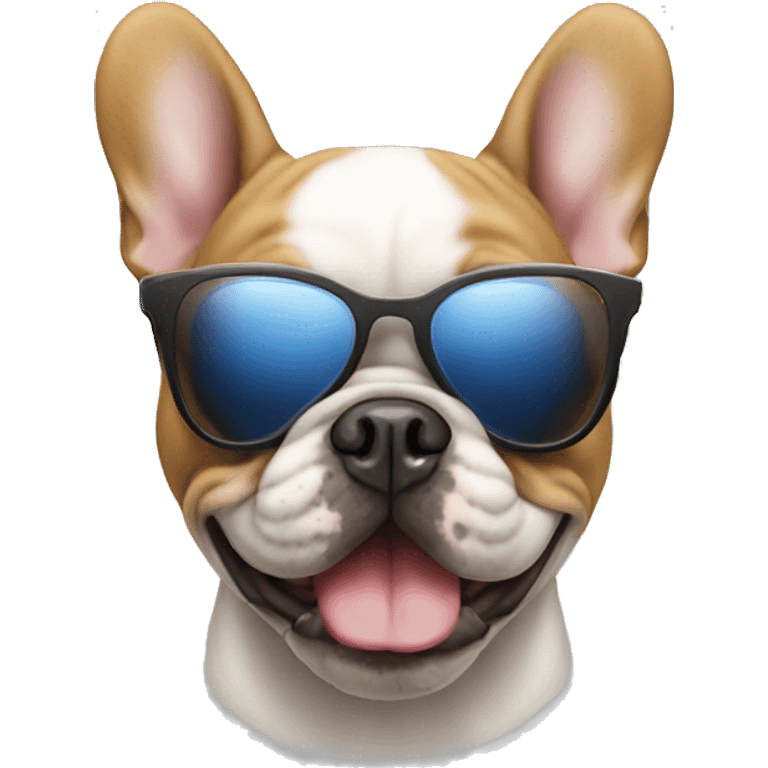 French buldog with sunglasses emoji