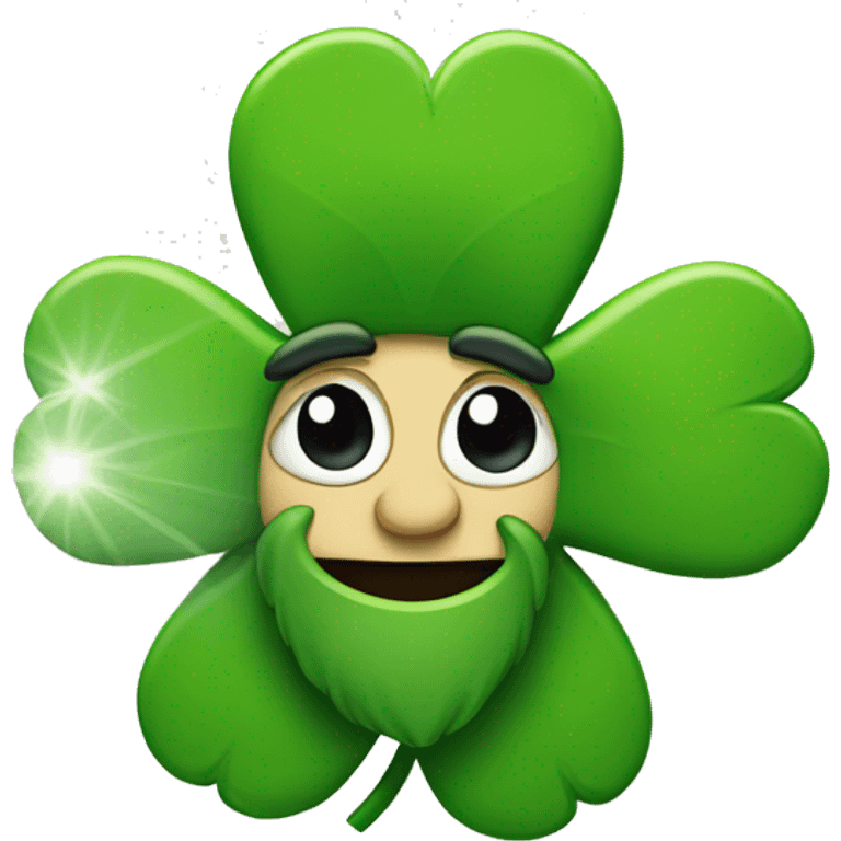 lucky man clover emoji