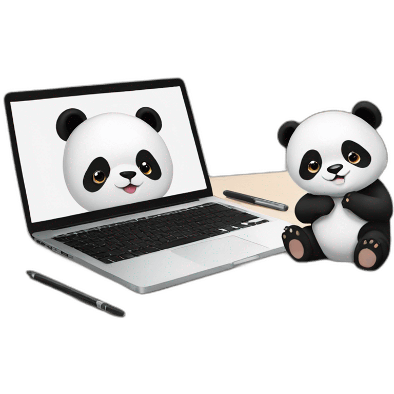 create a panda sticker creatively emoji