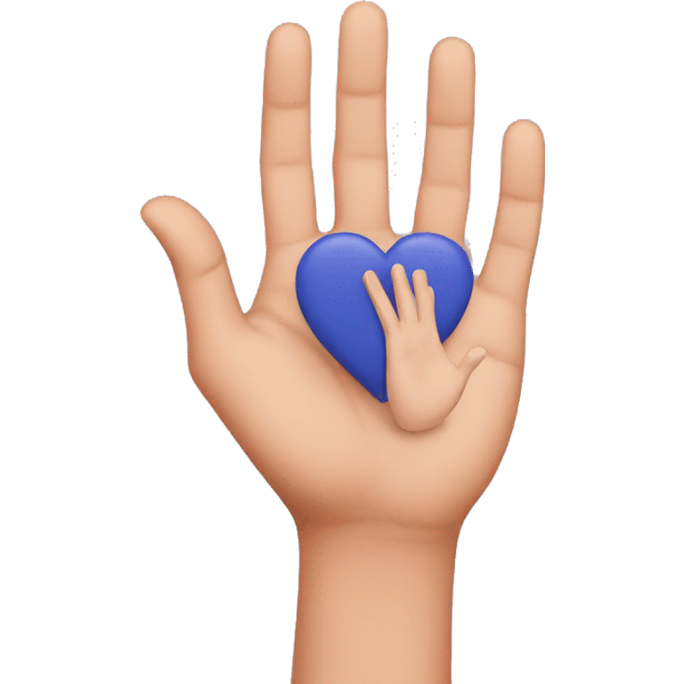 gen z hand heart emoji