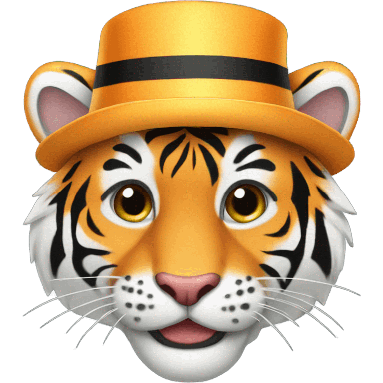 Tiger new years hat emoji