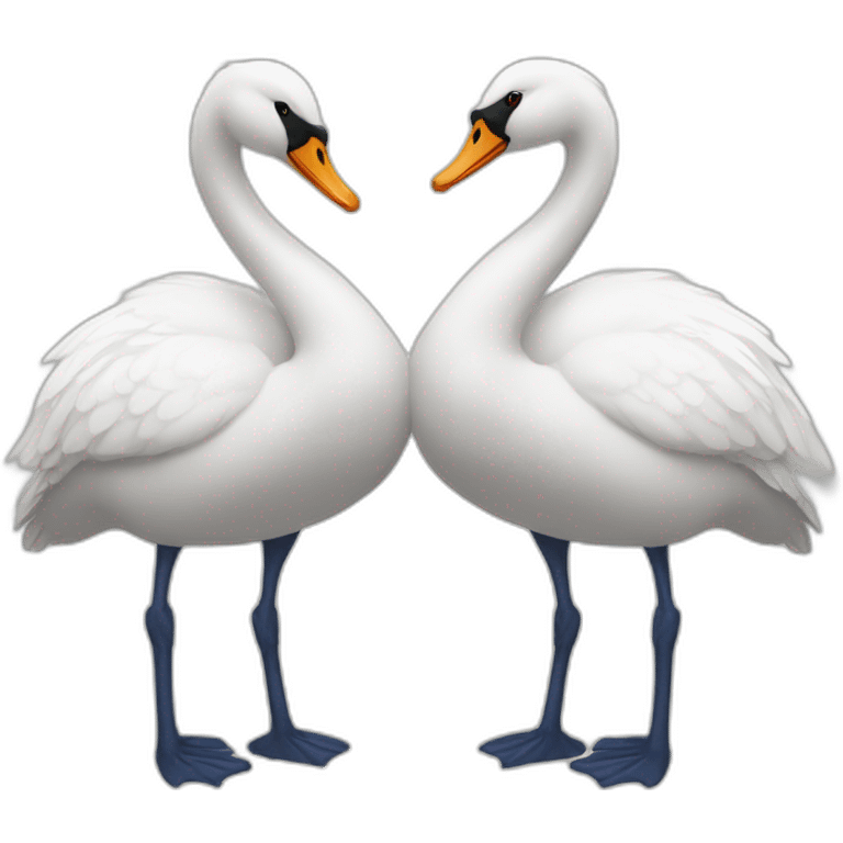 Pareja de cisnes emoji