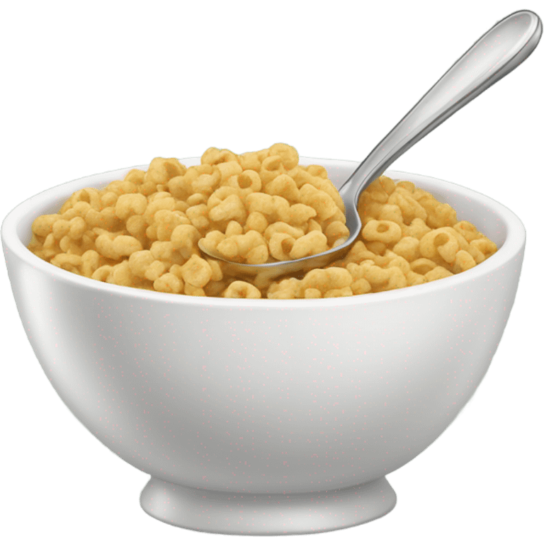 A bowl of cereal and a spoon emoji