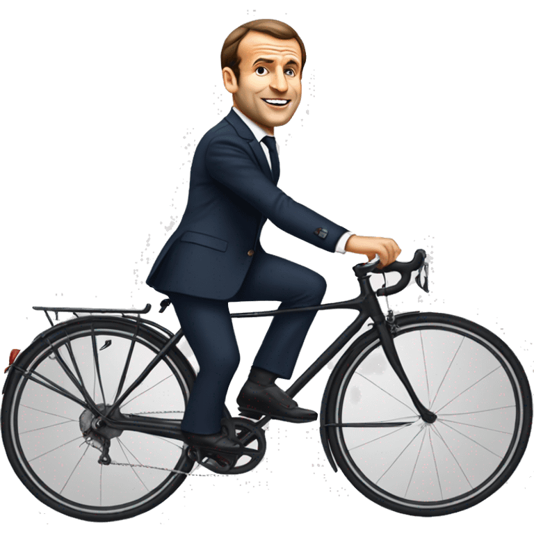 Macron en velo emoji