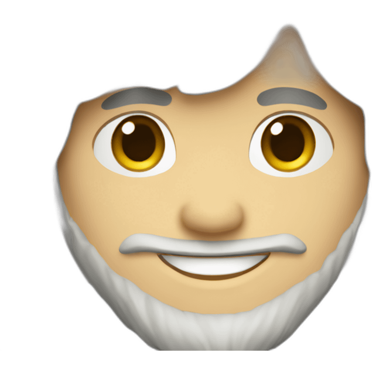 White-skinned man with a beard, wearing a rocker outfit and smiling. emoji