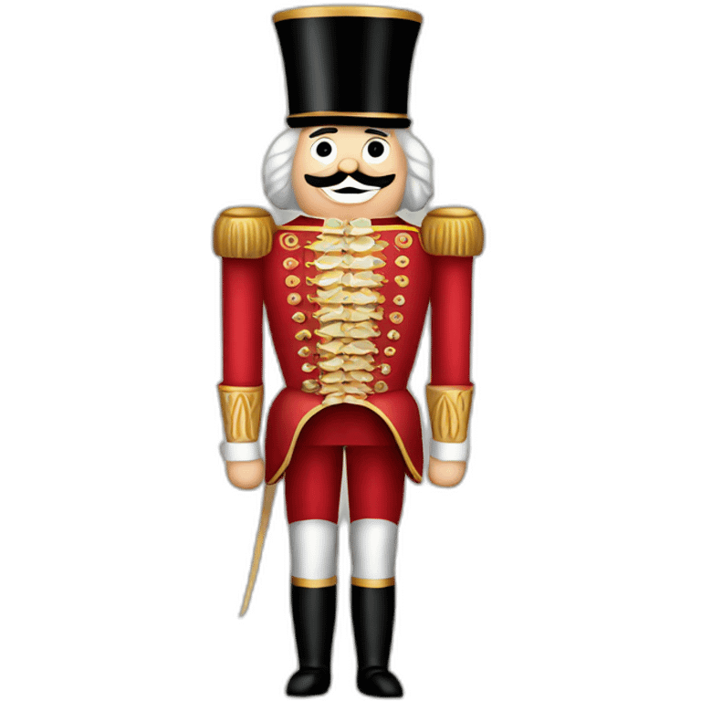 full body nutcracker holding big nut emoji