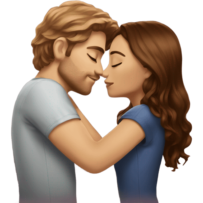 Mexican gotg girl kissing brown haired white boy  emoji