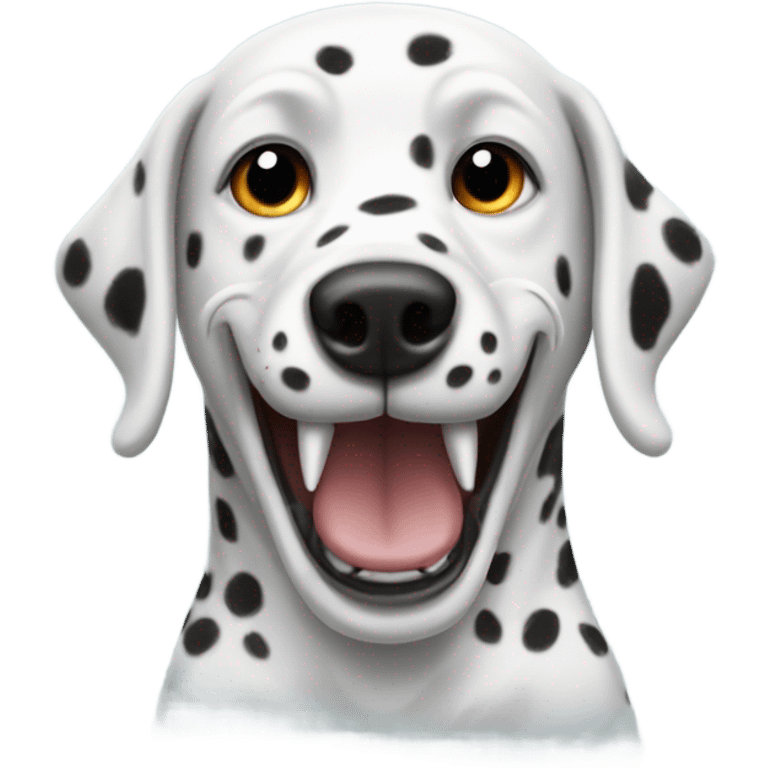  Dalmatian with shark teeth emoji