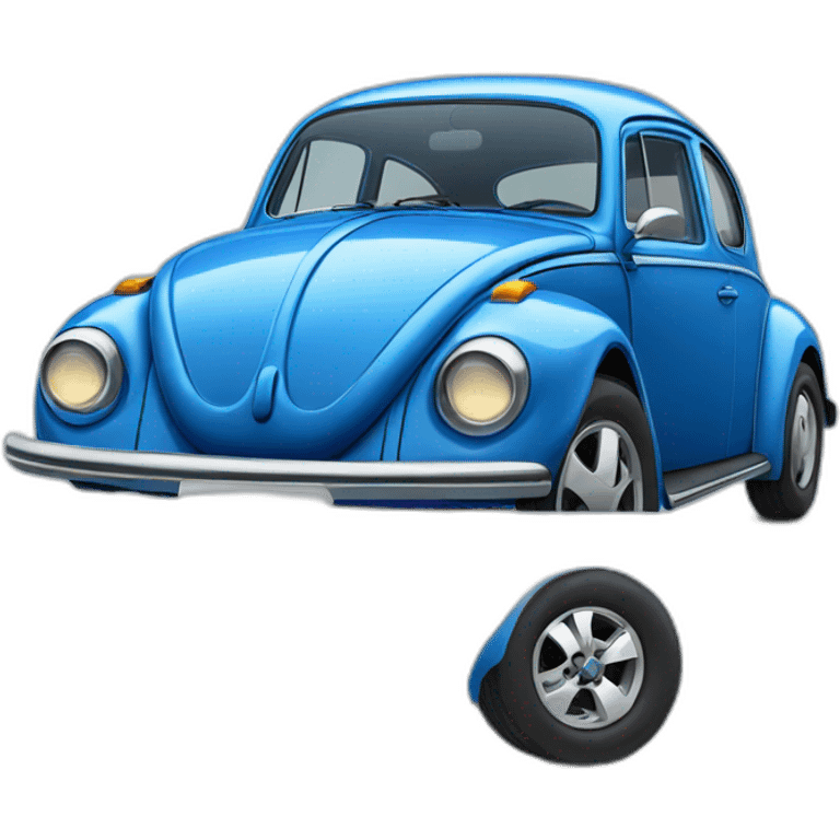 blue vw beetle emoji