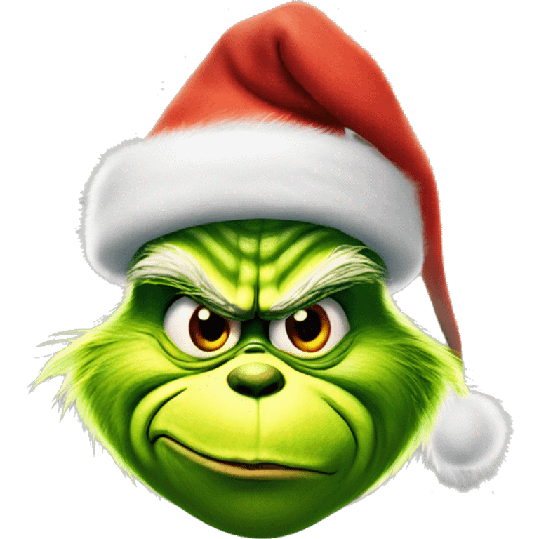 The grinch with Christmas hat  emoji