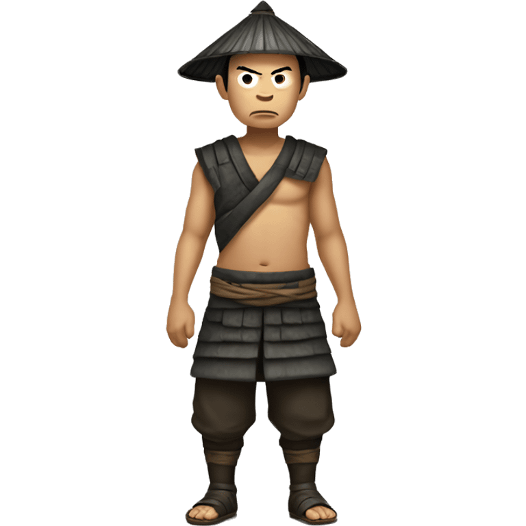 Chinese ancient bandit looking angry full body emoji