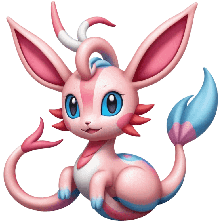 Colorful Sylveon-Milotic-hybrid emoji