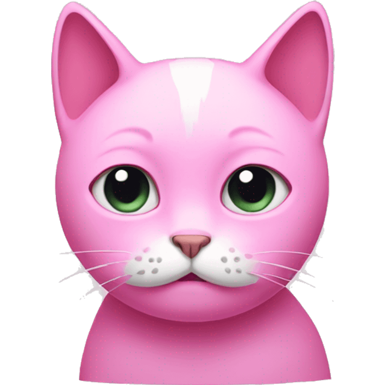 sad cat in pink  emoji