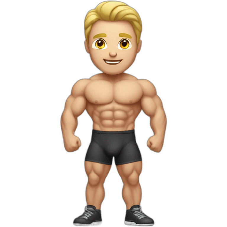 caucasian male bodybuilder emoji