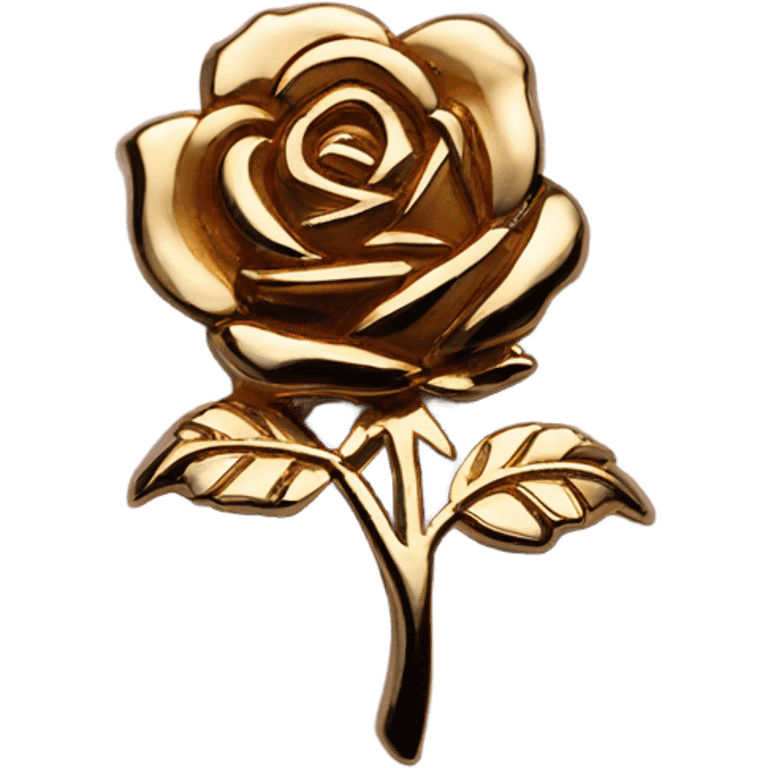 rose pin, gold emoji