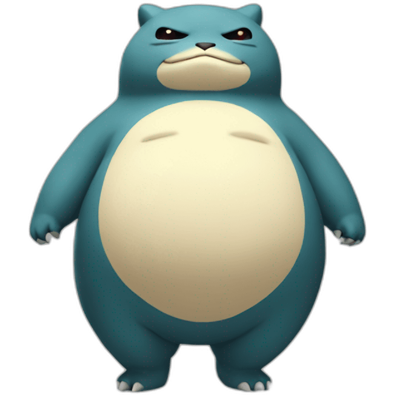 Snorlax with a tail in the front emoji