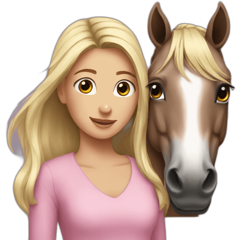 Horse and girl emoji