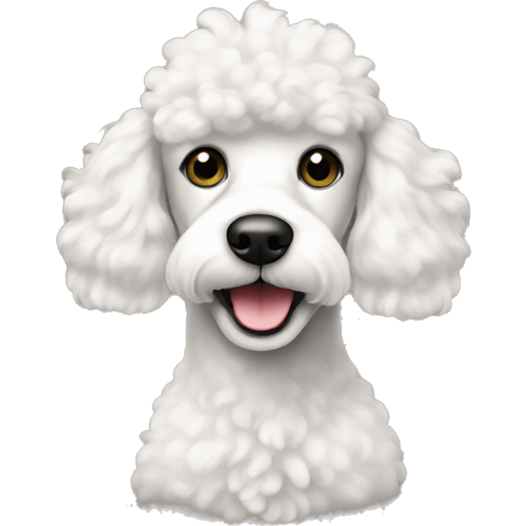 White poodle with black spots all over it emoji