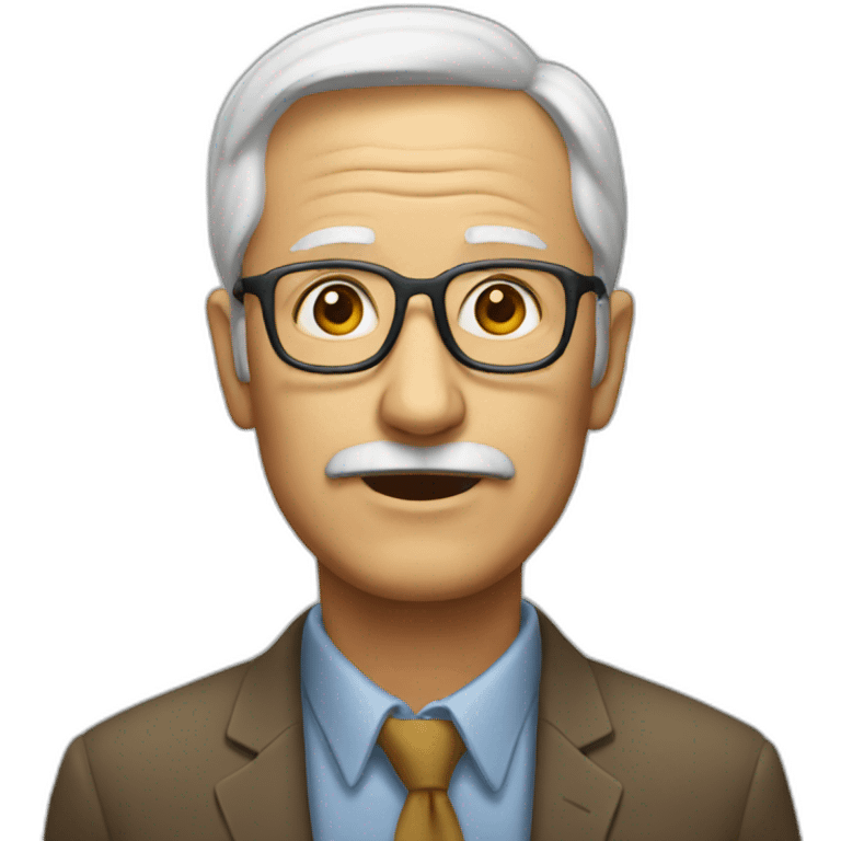 old smart man emoji