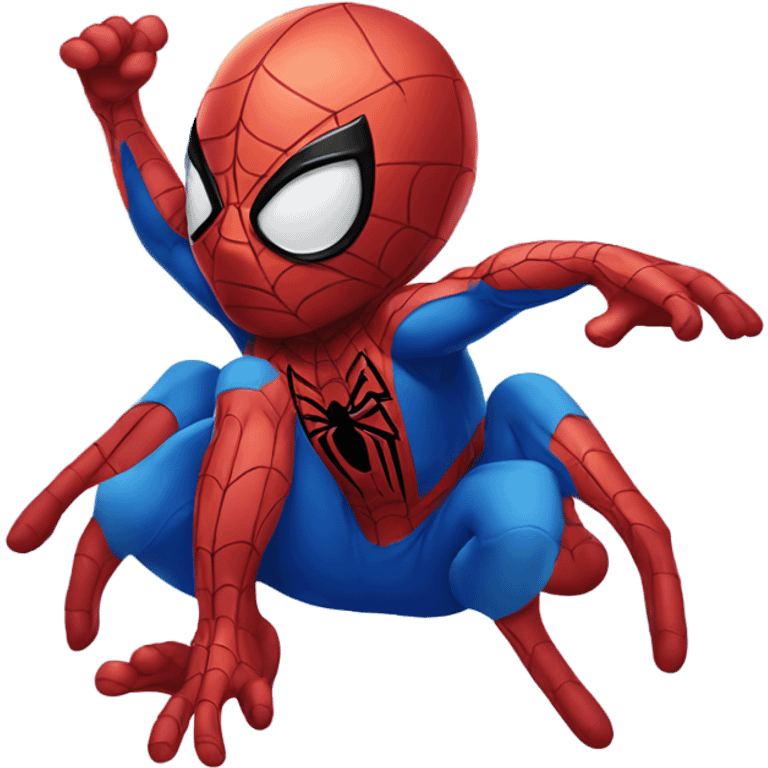 Blue gradient spider man emoji