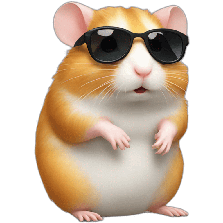 Hamster with sunglass  emoji