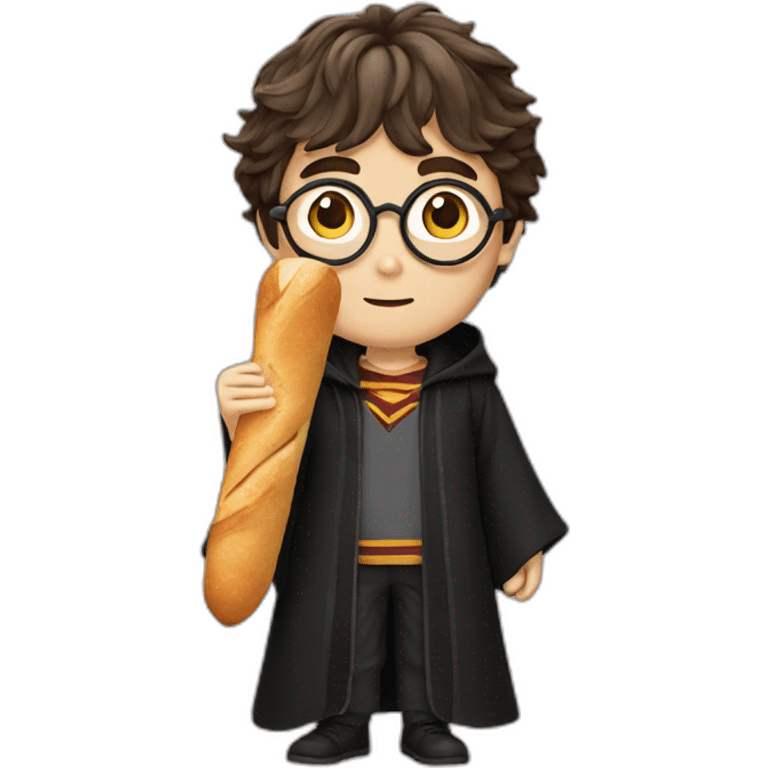 Harry potter with baguette emoji