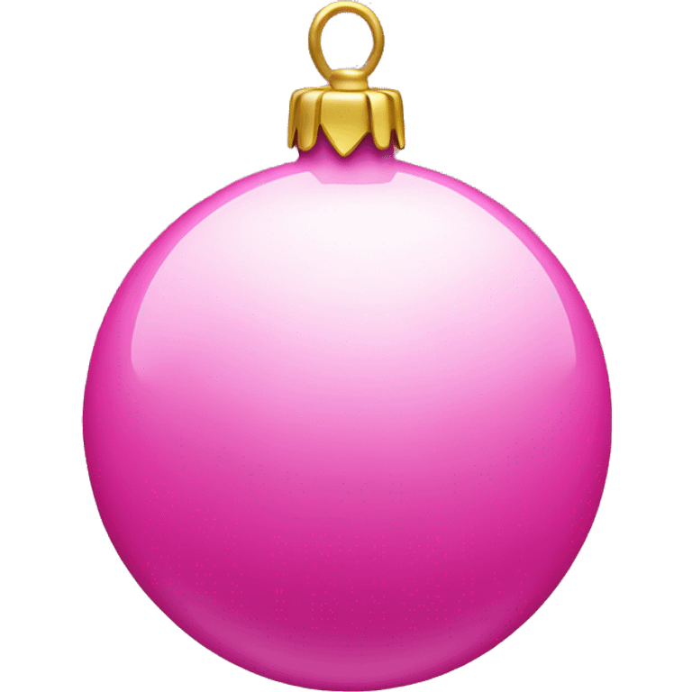 Pink Christmas bauble emoji