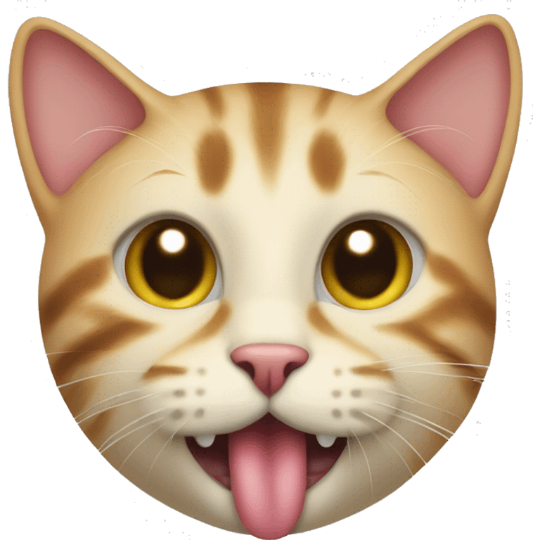 Cat licking itself  emoji