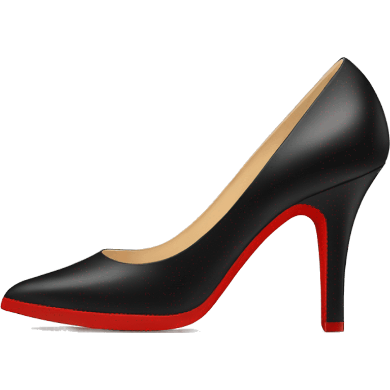 Valentina Black high heels with red bottom emoji