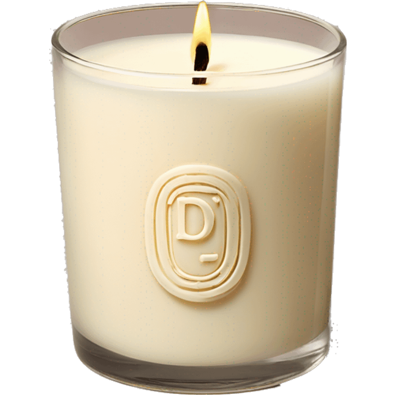 realistic cream coloured diptyque branded candle emoji