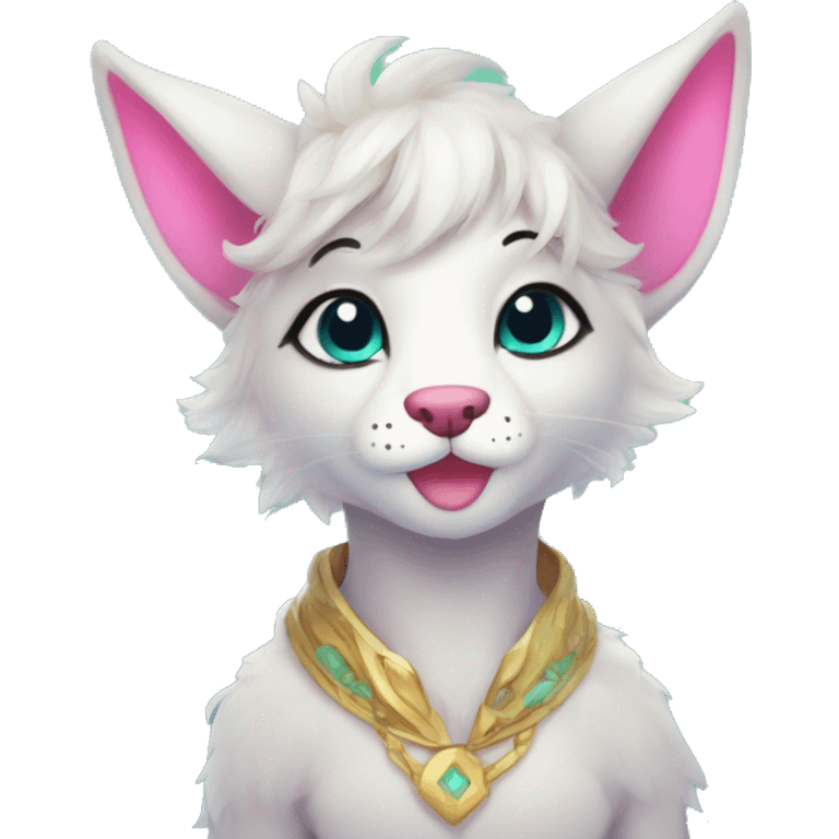 Kawaii bright fantasy ethereal anthro fursona animal emoji