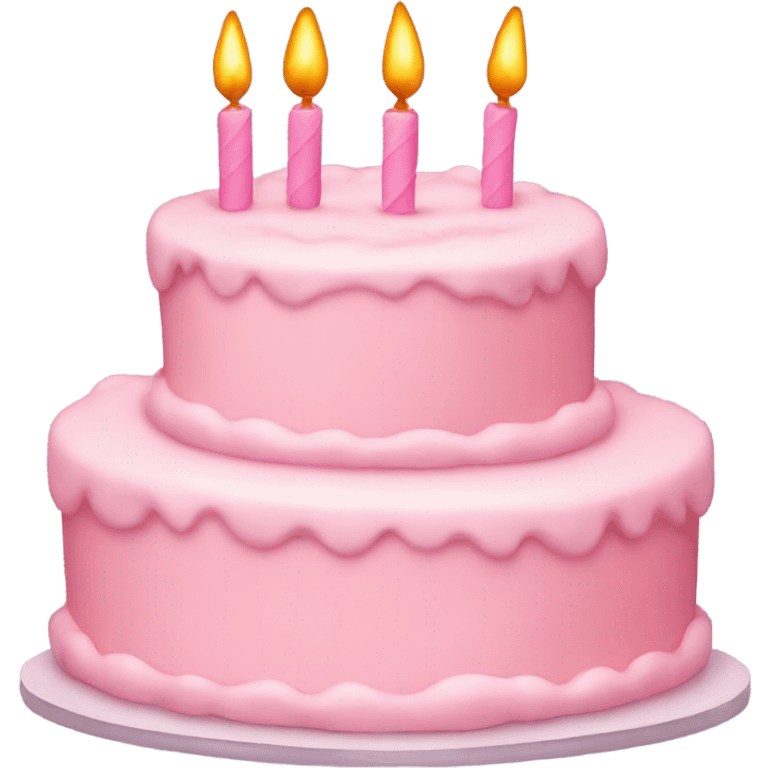 light pink birthday cake  emoji