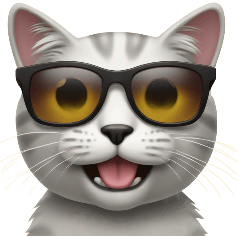 Cat with sunglasses emoji