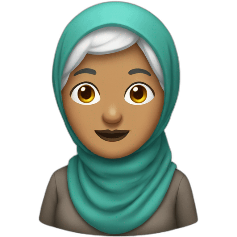 grandma in a hijab and Mustache emoji