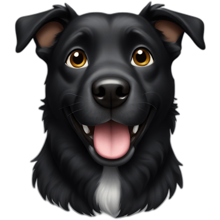 happy-black-dog emoji