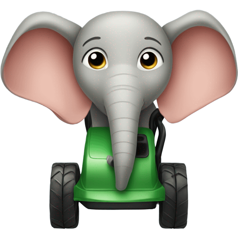 lawnmower with elephant ears  emoji