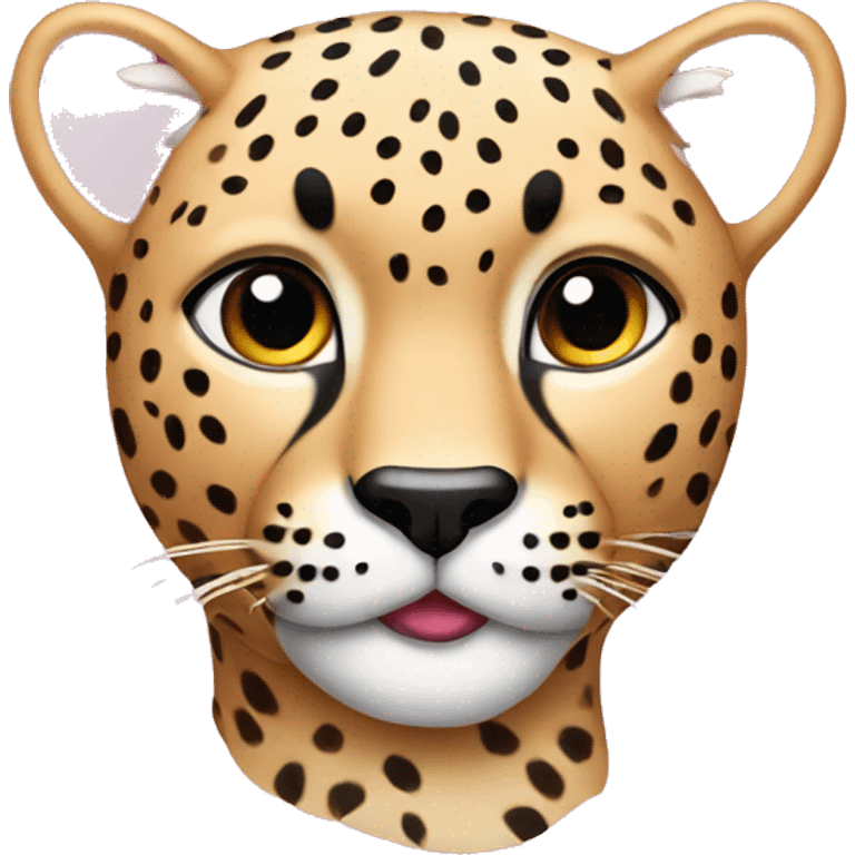 pink cheetah emoji