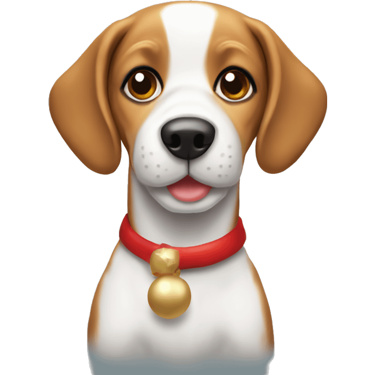 Cute christmas beagle dog emoji