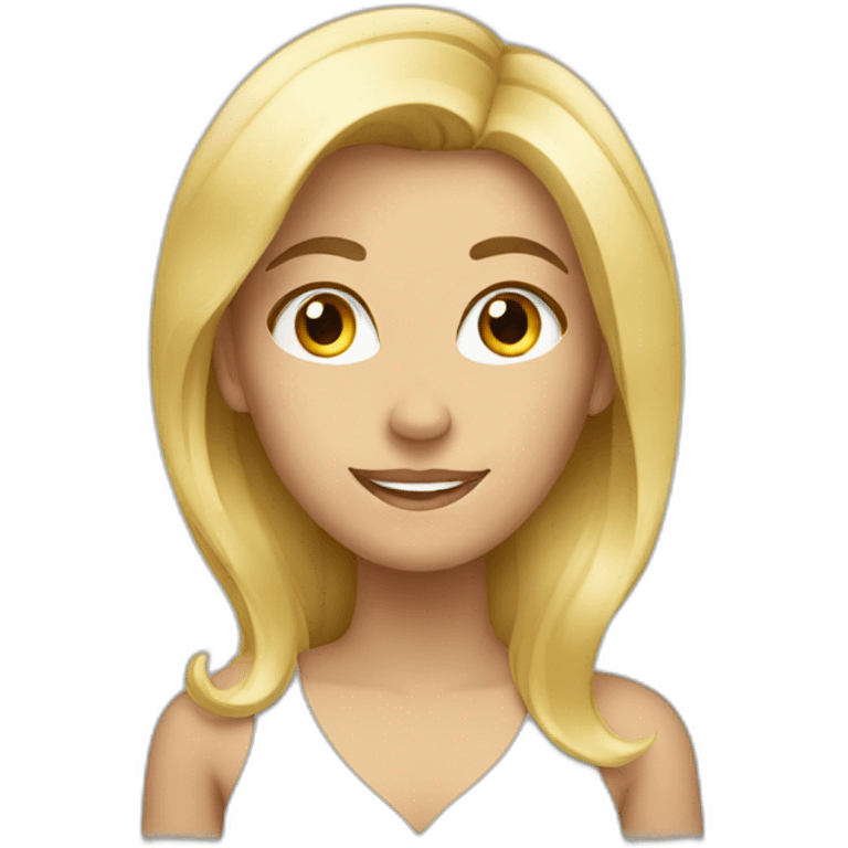 confident blond emoji