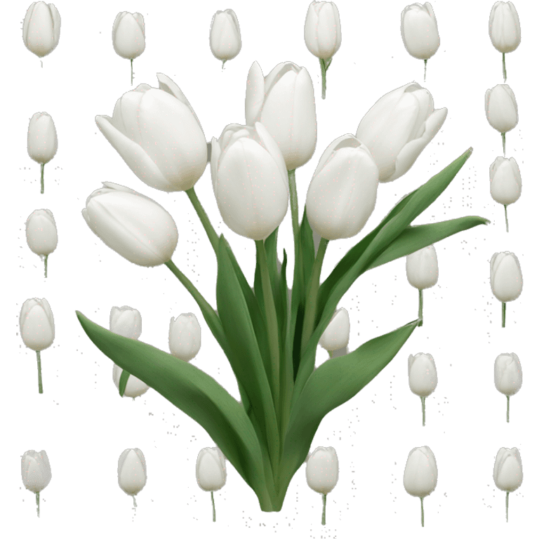 White tulips emoji