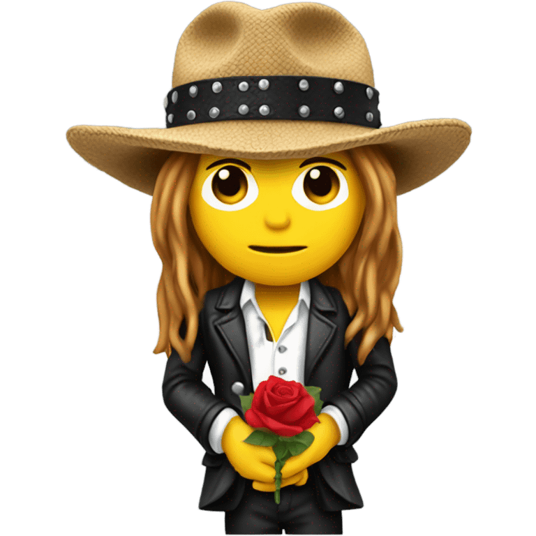 Axl Rose with a rose  emoji