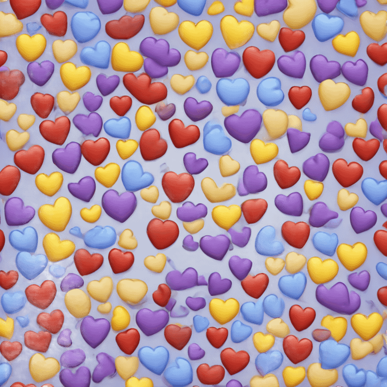 red blue purple yellow heart ￼ emoji